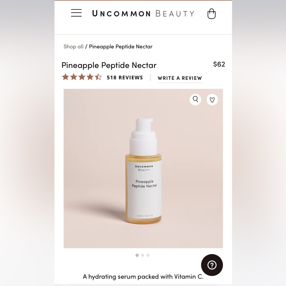 BRAND NEW Pineapple peptide nectar
